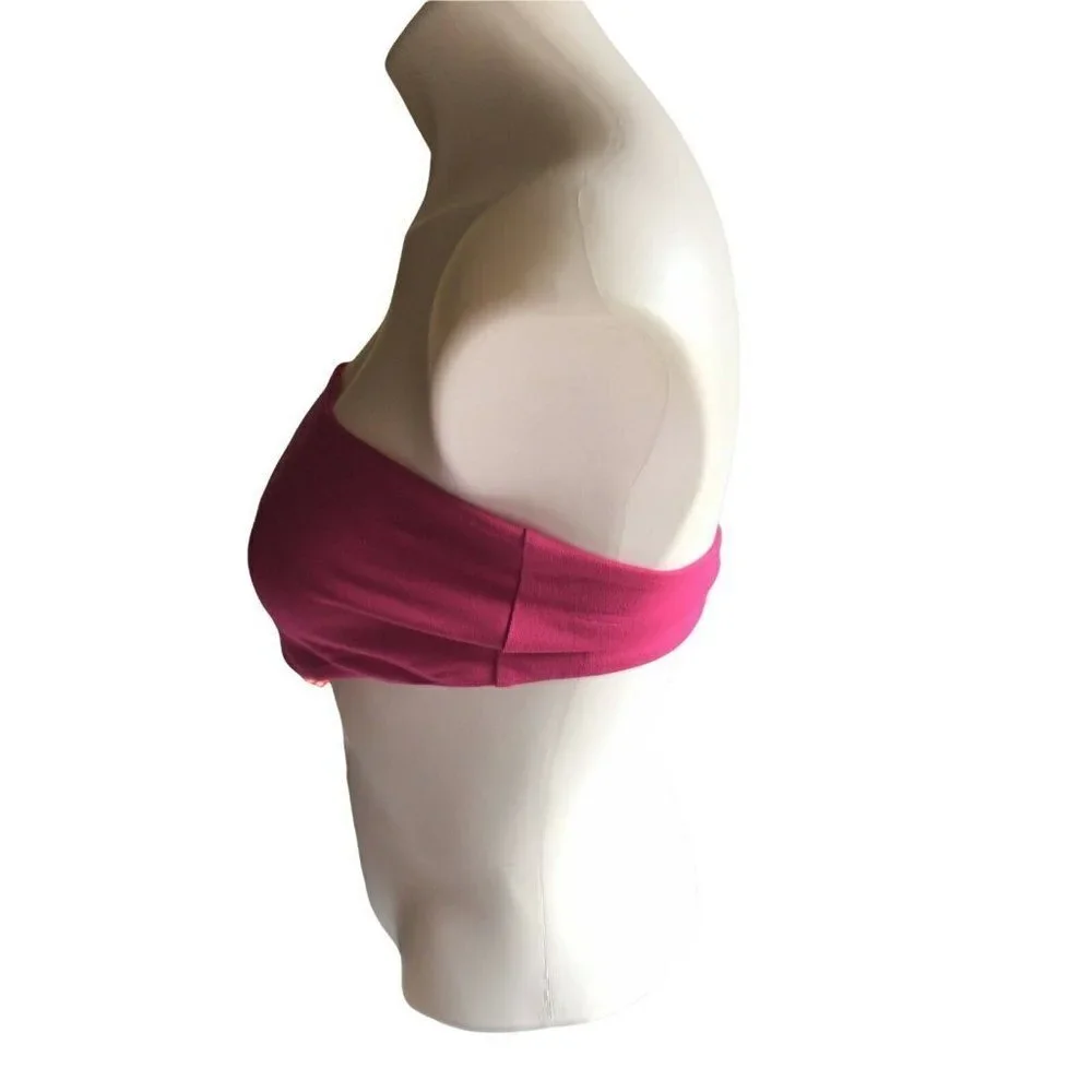 Lovers + Friends Hot Pink Bandeau Strapless Bra Top Womens Size Small NWT - Picture 2 of 8